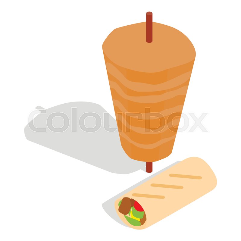 800x800 Traditional Doner Kebab Icon, Stock Vector Colourbox
