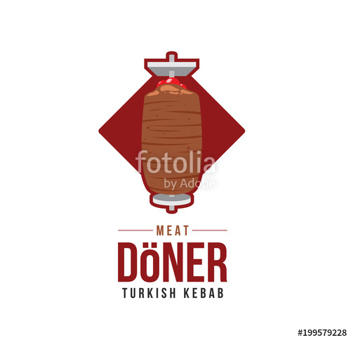 500x484 Vector Illustration Of Turkey Meat Doner Kebab Icon On White