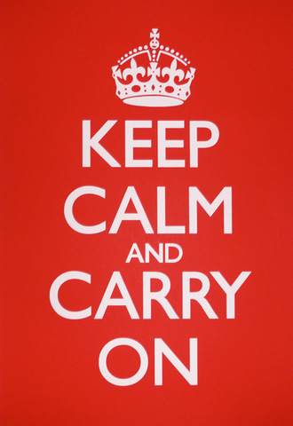 330x480 Keep Calm And Carry On Red Poster
