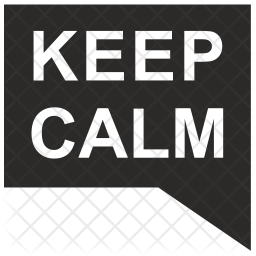 256x256 Keep Calm Icon Of Glyph Style