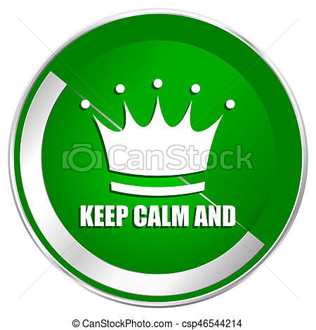 450x470 Keep Calm And Silver Metallic Border Green Web Icon For Mobile