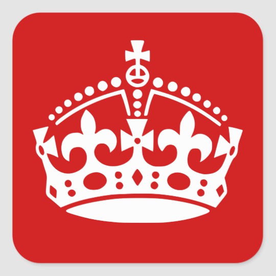 540x540 Keep Calm Stickers With Crown Icon Zazzle Ca