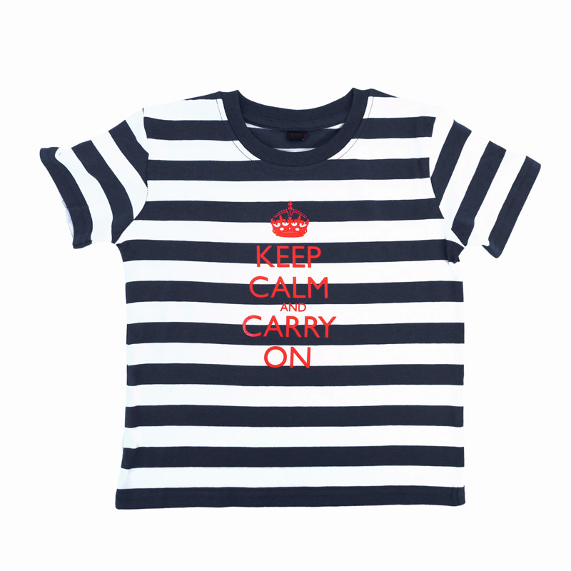 800x800 Children's Blue White Stripes T Shirt