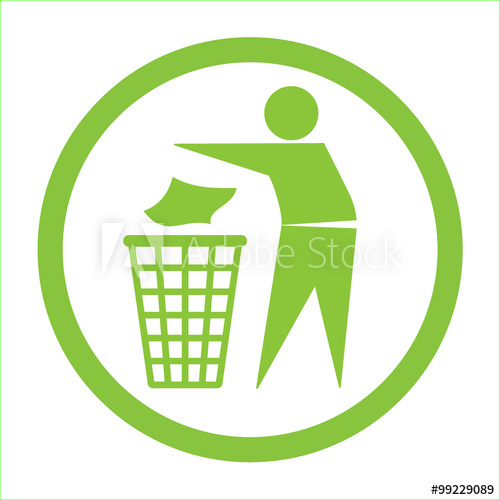 500x500 Keep Clean Icon Do Not Litter Sign Silhouette Of A Man