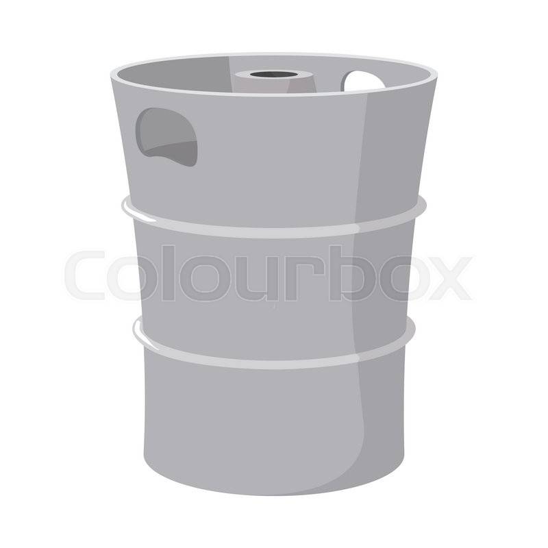 800x800 Metal Beer Keg Cartoon Icon On A White Stock Vector Colourbox