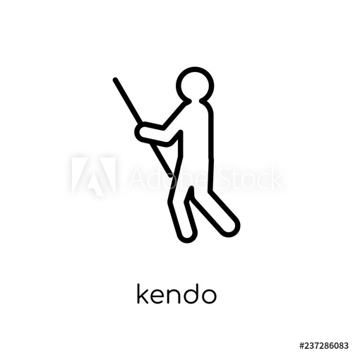 500x500 Kendo Icon Trendy Modern Flat Linear Vector Kendo Icon On White