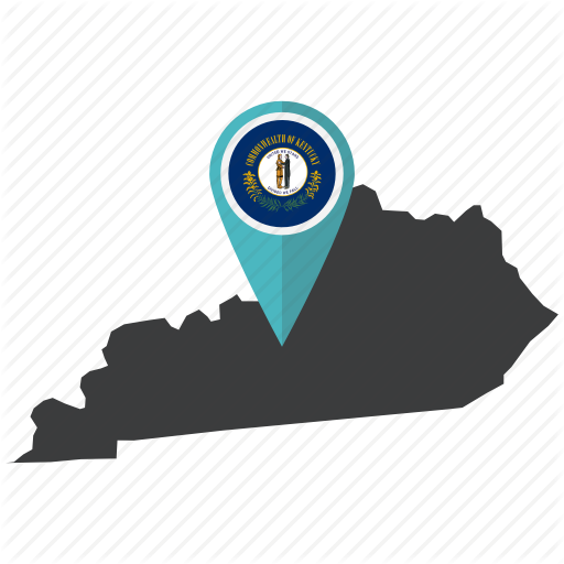 512x512 Kentucky, Map, Marker, Pin, Pointer, State, United States Icon