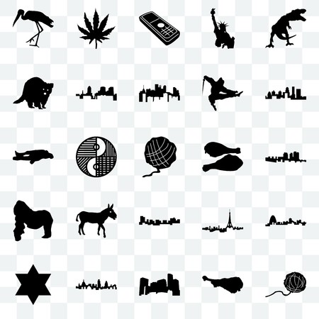 450x450 Set Of Transparent Icons Such As Yarn Ball, Haiti, Kentucky