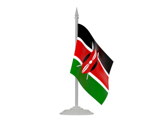 640x480 Flag With Flagpole Illustration Of Flag Of Kenya