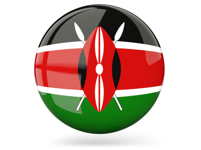 640x480 Glossy Round Icon Illustration Of Flag Of Kenya