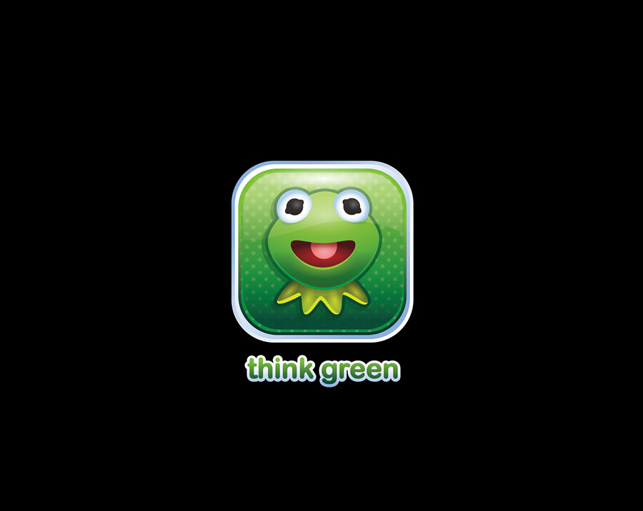 900x716 Think Green Kermit Icon A Fun Little Icon Featuring
