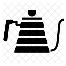 256x256 Kettle Icon Of Glyph Style