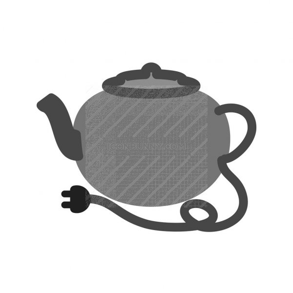 600x600 Tea Kettle Greyscale Icon