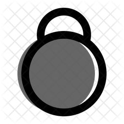 256x256 Kettlebell Icon Of Colored Outline Style