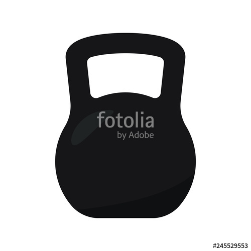 500x500 Kettlebell Icon Isolated On White Background Stock Image
