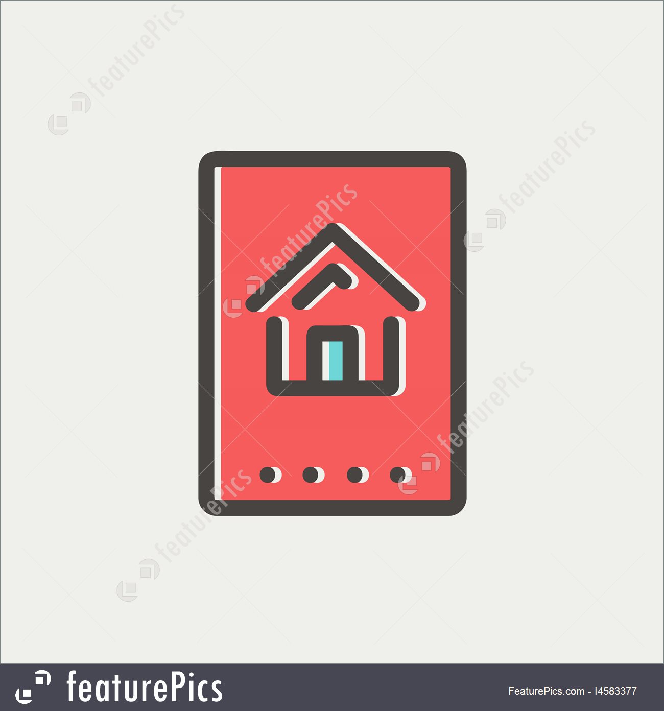 1300x1392 Illustration Of Electronic Keycard Thin Line Icon