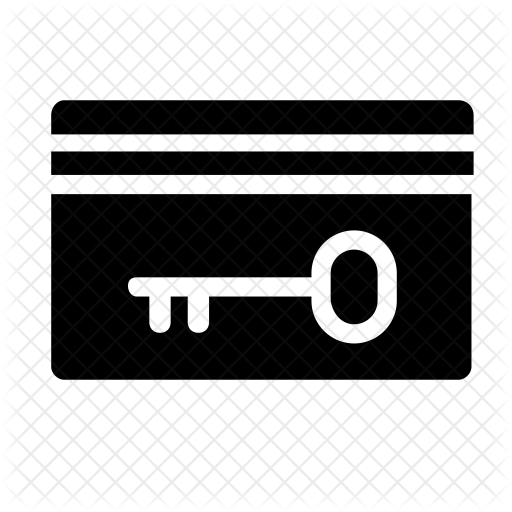 512x512 Key Card Icon Of Glyph Style
