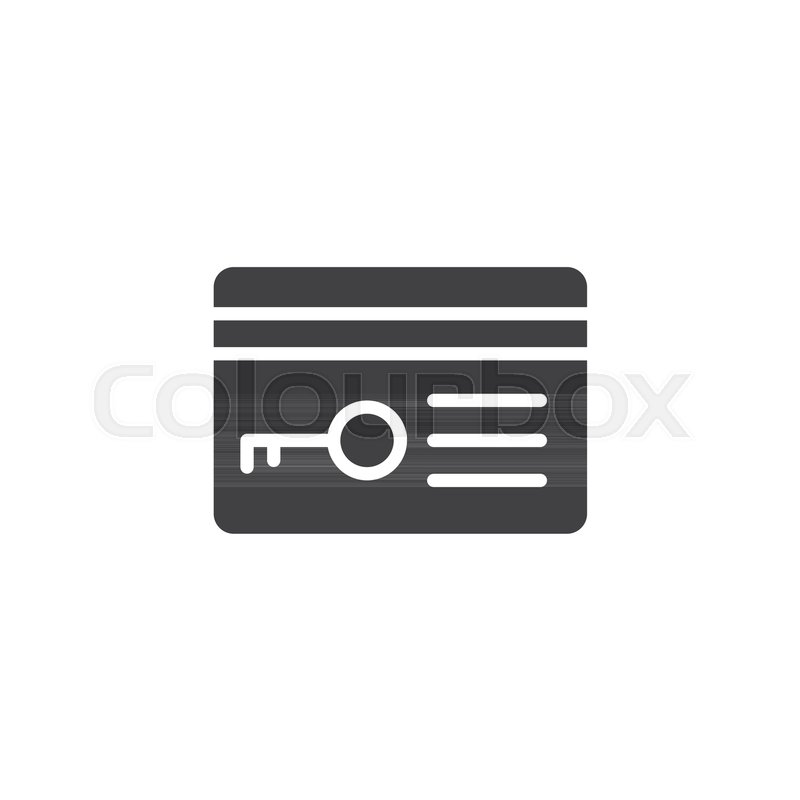 800x800 Key Card Icon Vector, Filled Flat Stock Vector Colourbox