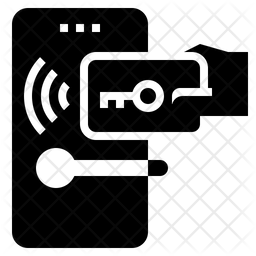 256x256 Keycard Icon Of Glyph Style