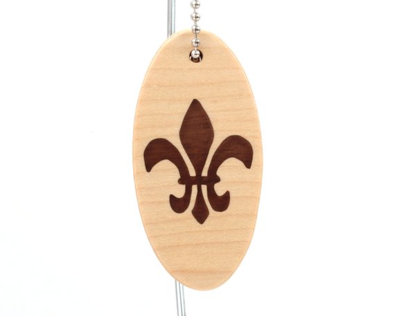 570x456 Fleur De Lis Keychain, French Heraldic Lily Symbol, Louisiana Icon