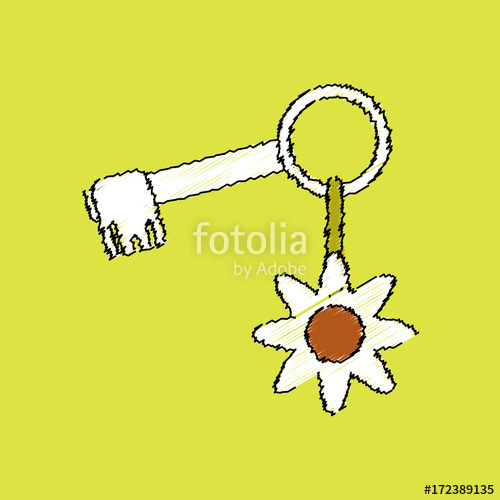 500x500 Flat Shading Style Icon Key And Key Fob Stock Image And Royalty
