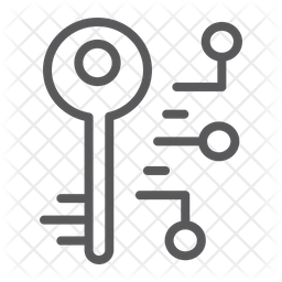 256x256 Digital Key Icon Of Line Style