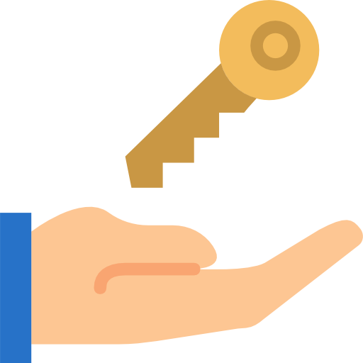 512x512 Hand With House Key Icon