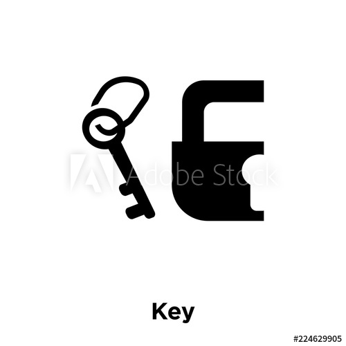 500x500 Key Icon Vector Isolated On White Background, Logo Concept Of Key
