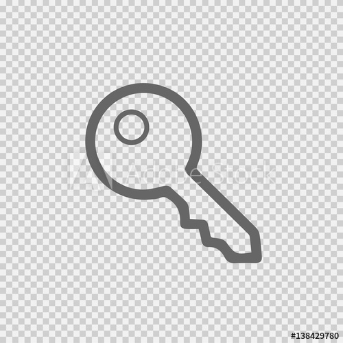 500x500 Key Vector Icon Car Key Simple Symbol On Transparent
