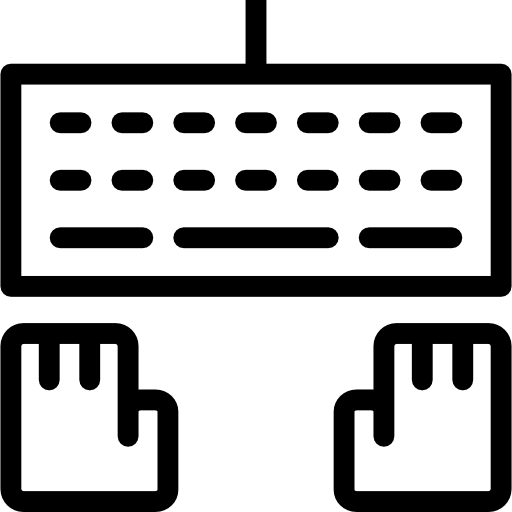 512x512 Keyboard And Hands Icons Free Download