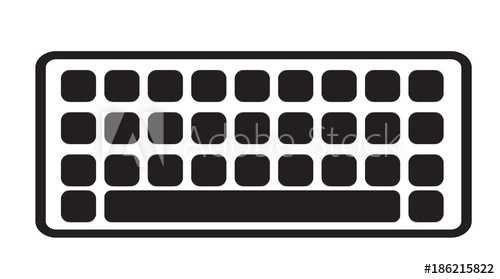 500x279 Keyboard Icon On White Background Keyboard Sign Flat Style
