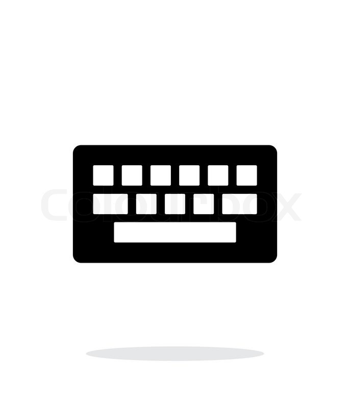 686x800 Computer Keyboard Simple Icon On White Stock Vector Colourbox