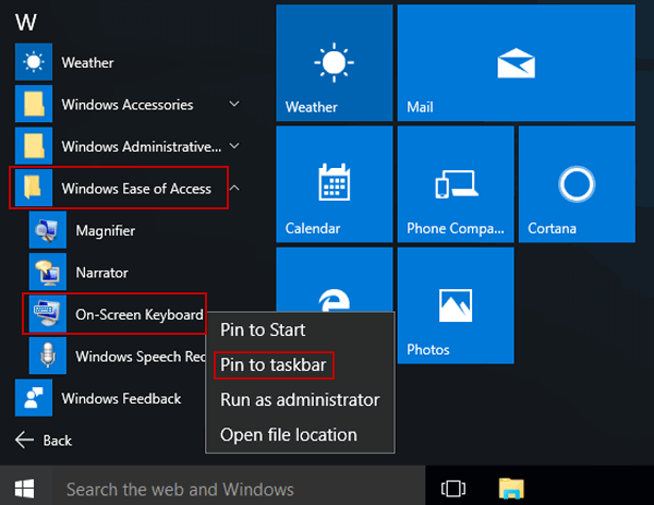600x463 Add On Screen Keyboard To Taskbar In Windows