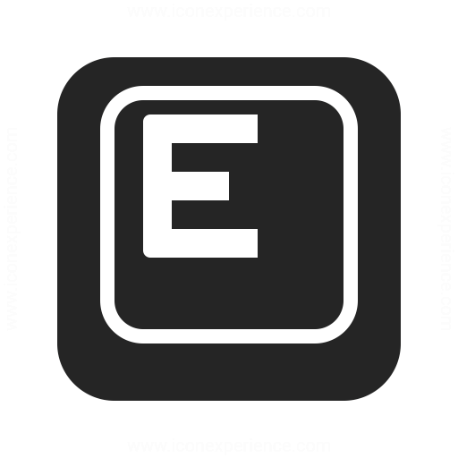 512x512 Keyboard Key E Icon Iconexperience