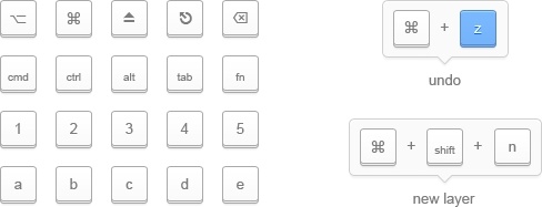 488x187 Minimal Keyboard Keys Free In Photoshop