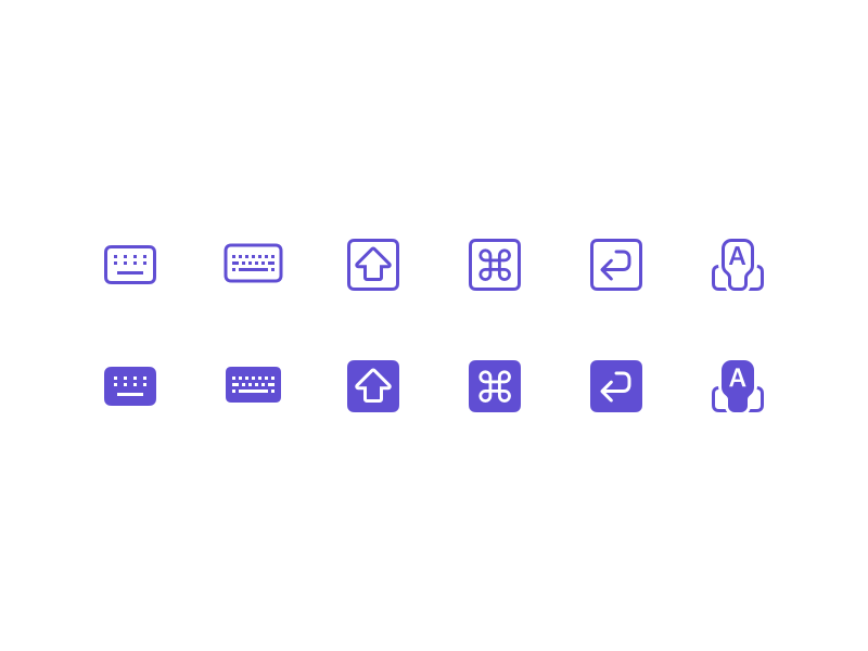800x600 Diverse Keyboard Shortcut Icons