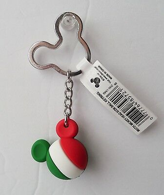 336x400 Disney Mickey Mouse Head Icon Ball Italy Or Mexico Flag Keychain