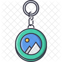 256x256 Keychan Of Colored Outline Style