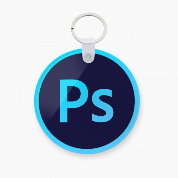 600x600 Photoshop Icon Art Printed Keychain Price Online