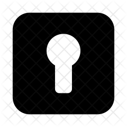 256x256 Keyhole Icon Of Glyph Style