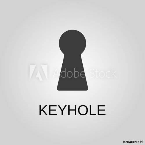 500x500 Keyhole Icon Keyhole Symbol Flat Design Stock