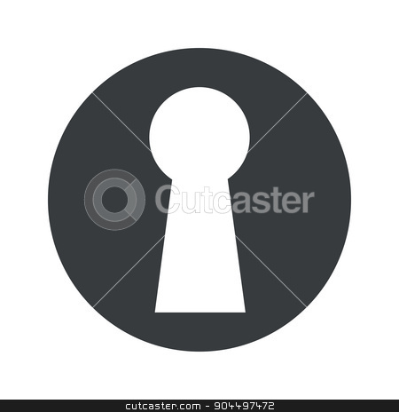 450x464 Monochrome Round Keyhole Icon Stock Vector
