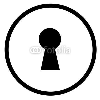 400x400 Keyhole Icon On White Background Flat Style Sign Design Vector