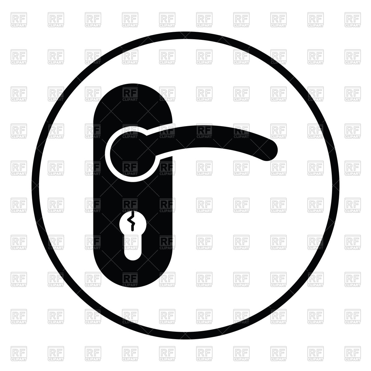 1200x1200 Door Handle And Keyhole Icon Vector Image Of Objects Angelp