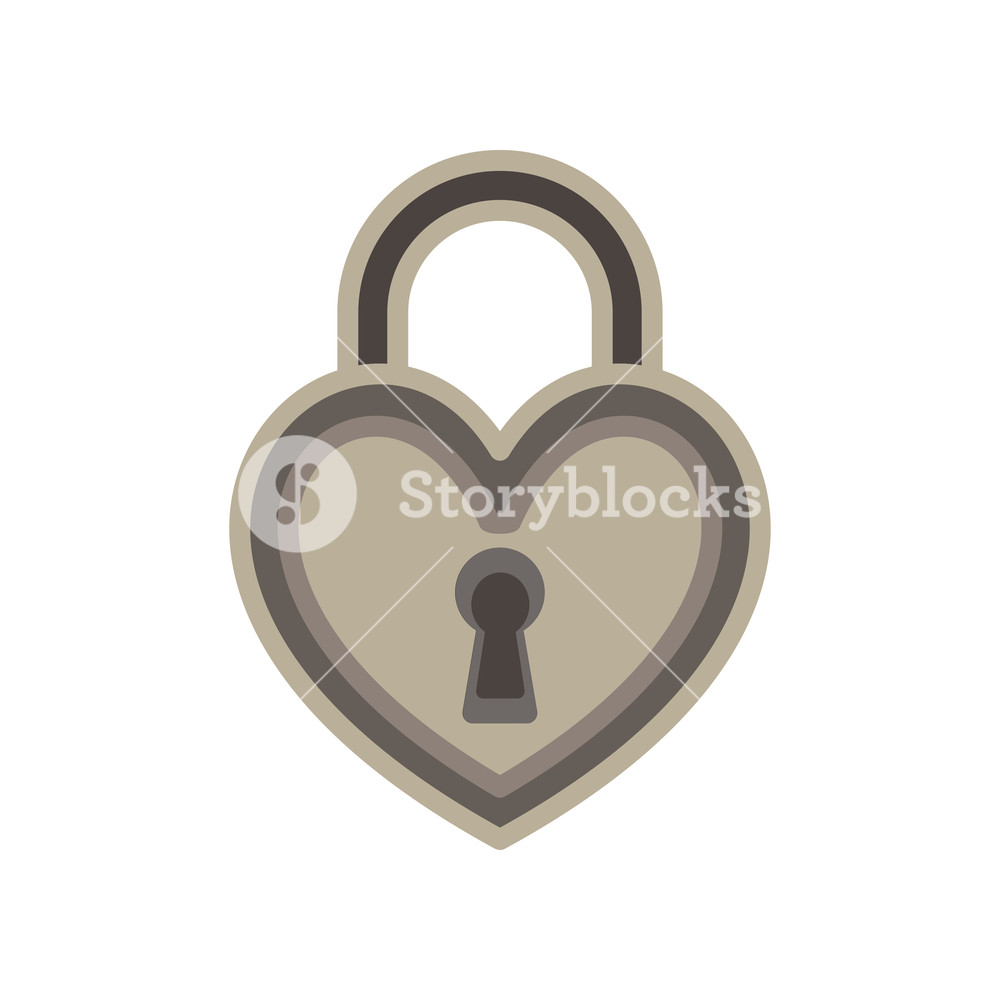 1000x1000 Heart Lock Love Padlock Key Vector Keyhole Icon Symbol
