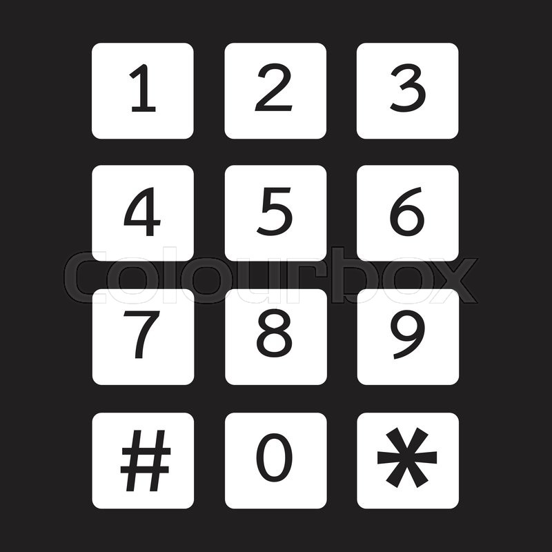 800x800 Keypad Icon Illustration Design Stock Vector Colourbox