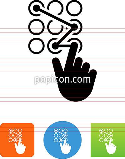 400x510 Hand Unlocking A Keypad Icon