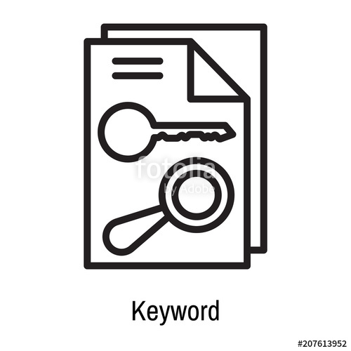 500x500 Keyword Icon Vector Sign And Symbol Isolated On White Background