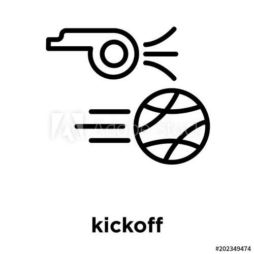 500x500 Kickoff Icon Isolated On White Background