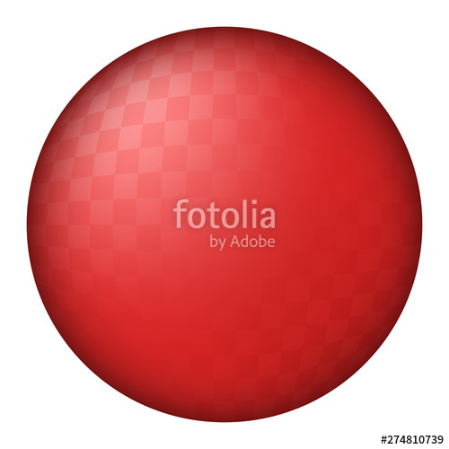 500x500 Red Kickball Dodgeball Ball Vector Illustration Icon Symbol